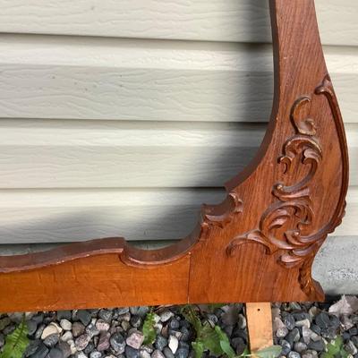 Sale Photo Thumbnail #29: Large wood mirror harp. Used to hold the mirror allows you to attach to a dresser.  Could be great wall art.