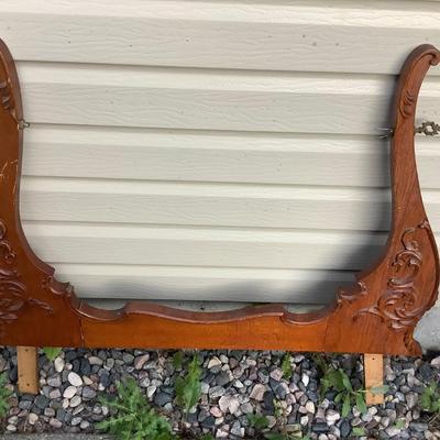 Sale Photo Thumbnail #28: Large wood mirror harp. Used to hold the mirror allows you to attach to a dresser.  Could be great wall art.