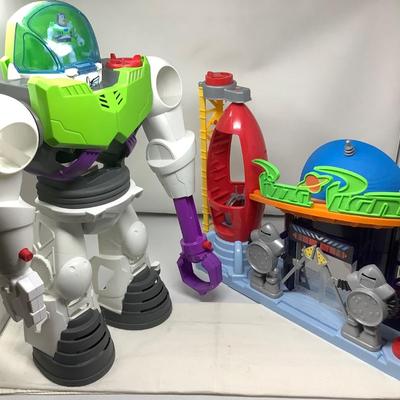 Sale Photo Thumbnail #112: You get this large Buzz Light Year with a mini Buzz Light Year and also the TMNT Pizza Plant play station.