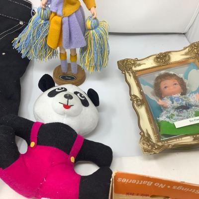 Sale Photo Thumbnail #131: You get a great kids cowboy costume, Bradley Doll, Bo Peep, Panda Plushy, toy top in box and a candy box only.