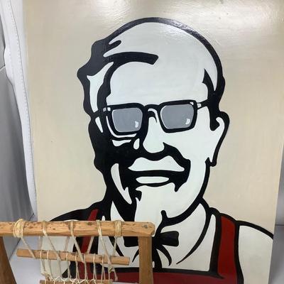 Sale Photo Thumbnail #25: KFC picture of the Colonel Sanders Art Decor, loom maker, painted bottle, dance picture, art deco picture.