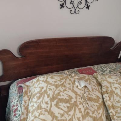 Queen Size Bed with Head and Foot Board- Approx 60" Wide, 76" Long