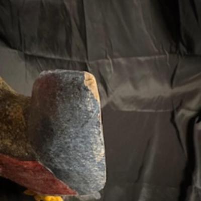 A ROOSTER AND A METAL WALL HUNG PLATE HOLDER