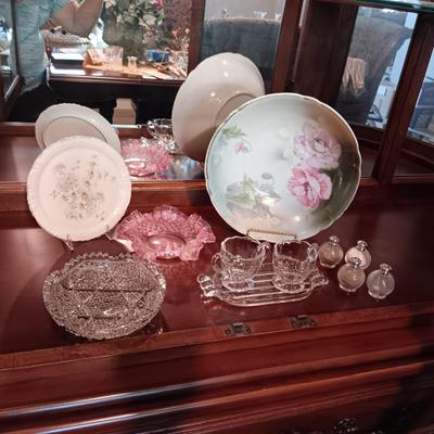 CUT GLASS AND FENTON BOWLS, SHAKERS AND MORE