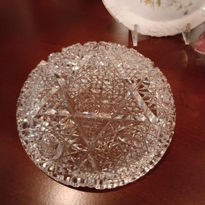 CUT GLASS AND FENTON BOWLS, SHAKERS AND MORE