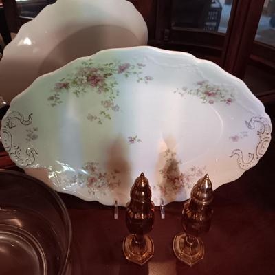 WEIGHTED STERLING CANDLE HOLDERS, DOROTHY C THORPE STERLING ON CRYSTAL BOWL AND MORE