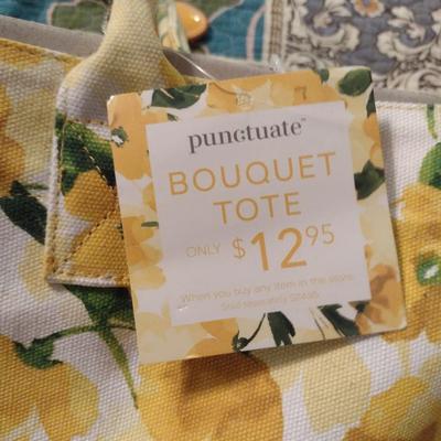 Pair of Tote Bags- Crabtree & Evelyn and Punctuate