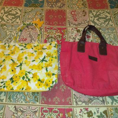 Pair of Tote Bags- Crabtree & Evelyn and Punctuate