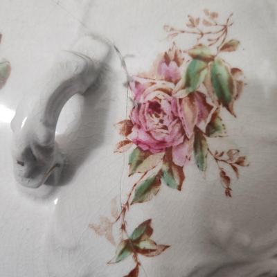 5 Piece Empire Trenton June Rose Antique Porcelain Victorian Floral Bowl Pitcher