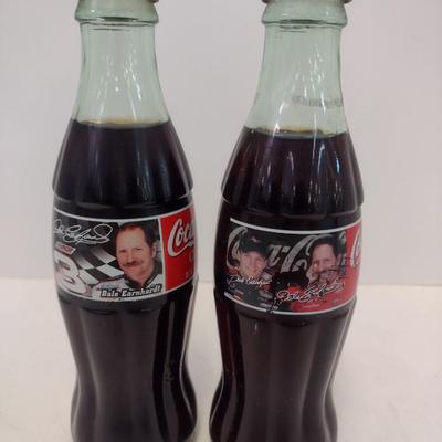 Sale Photo Thumbnail #1226: Pair of Collector Coca-Cola Dale Earnhardt 8 oz Glass Bottles Unopened