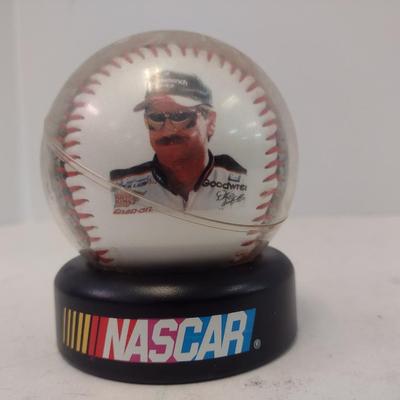 Sale Photo Thumbnail #1245: Collector Dale Earnhardt "The Intimidator' #3 NASCAR Baseball in Display