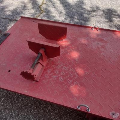 Hydraulic Motorcycle Shop Lift Steel Plate Platform