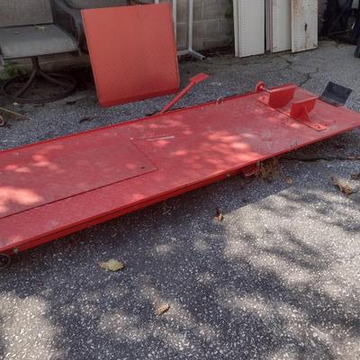 Hydraulic Motorcycle Shop Lift Steel Plate Platform