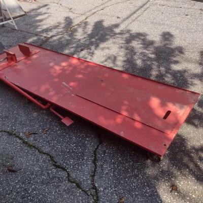 Hydraulic Motorcycle Shop Lift Steel Plate Platform