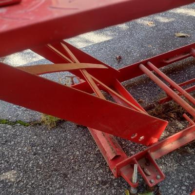 Hydraulic Motorcycle Shop Lift Steel Plate Platform