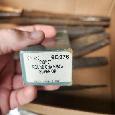 Box lot of Files Nicholson File Co. Round Chainsaw and others