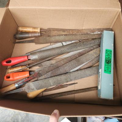 Box lot of Files Nicholson File Co. Round Chainsaw and others