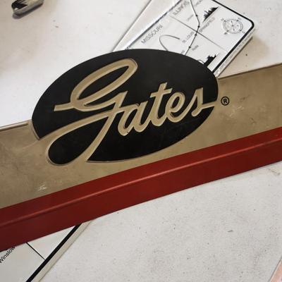 Lot of 3 Signs Gates, Coca-Cola Thermometer, Route 66