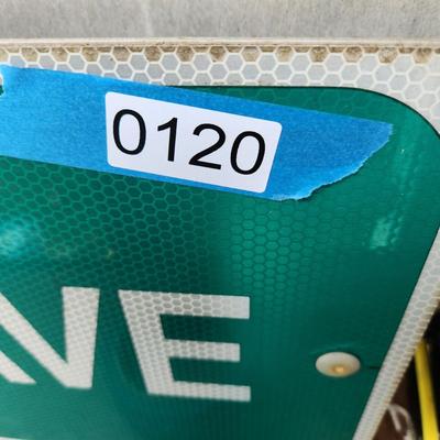 Hubner Ave 2 sided Street Sign