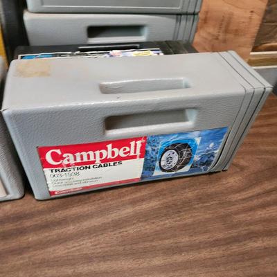 Lot of Campbell Tire Traction Cables Different Sizes