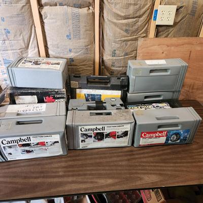 Lot of Campbell Tire Traction Cables Different Sizes