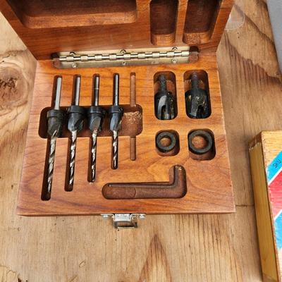 Massive Drill Bit lot Irwin, Delta, Black and Decker, Fuller Countersinks, Forstner, Brad Point Woodbits Germany, Bosch, and others