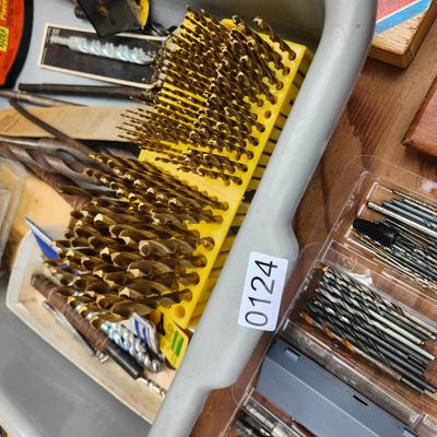 Massive Drill Bit lot Irwin, Delta, Black and Decker, Fuller Countersinks, Forstner, Brad Point Woodbits Germany, Bosch, and others