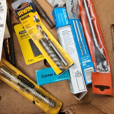 Massive Drill Bit lot Irwin, Delta, Black and Decker, Fuller Countersinks, Forstner, Brad Point Woodbits Germany, Bosch, and others
