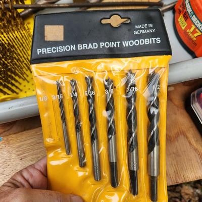 Massive Drill Bit lot Irwin, Delta, Black and Decker, Fuller Countersinks, Forstner, Brad Point Woodbits Germany, Bosch, and others
