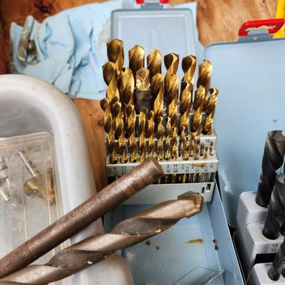 Massive Drill Bit lot Irwin, Delta, Black and Decker, Fuller Countersinks, Forstner, Brad Point Woodbits Germany, Bosch, and others
