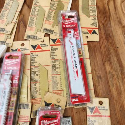 Lot of Saw Blades Milwaukee Sawzall , Vermont American