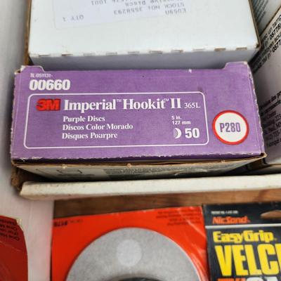 Large Sand Paper Lot 3m, Norton, Delta, Hook N Sand 3M Regalite Polycut Stikit Discs