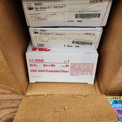 Large Sand Paper Lot 3m, Norton, Delta, Hook N Sand 3M Regalite Polycut Stikit Discs
