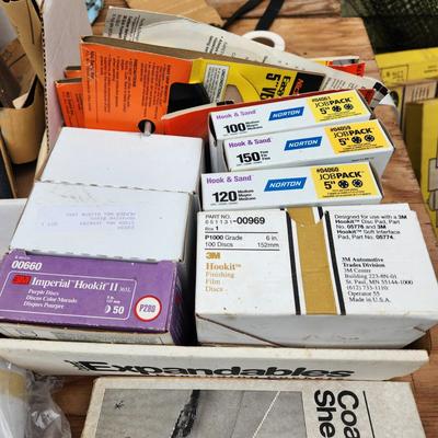 Large Sand Paper Lot 3m, Norton, Delta, Hook N Sand 3M Regalite Polycut Stikit Discs