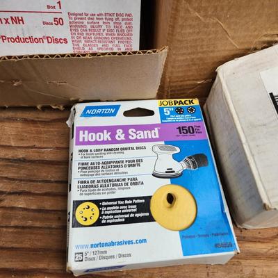 Large Sand Paper Lot 3m, Norton, Delta, Hook N Sand 3M Regalite Polycut Stikit Discs