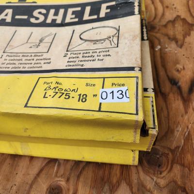 Lot of 3 NOS Lescoa Roll-a -Shelf 18" diameter