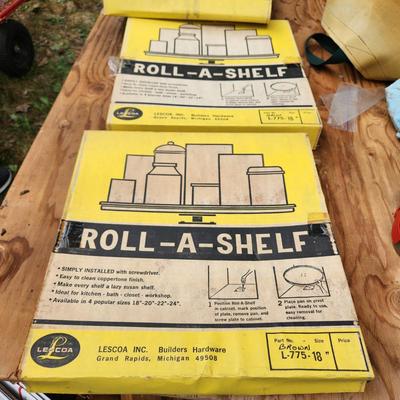 Lot of 3 NOS Lescoa Roll-a -Shelf 18" diameter