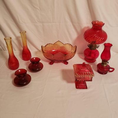 Vintage Reds and Yellows Glassware (LR-KD)