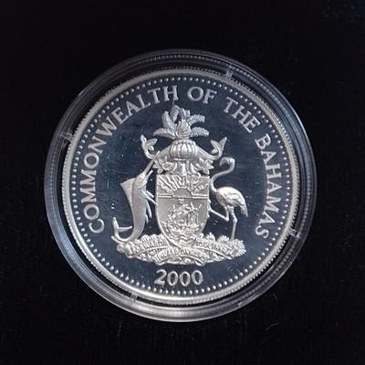 2000 'The Nativity' Commonwealth of the Bahamas $2 Sterling Silver Coin 23.33 grams (#9)