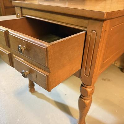 LOT 162B: Pair of Basic End Tables - one 2 Tiered & one w/ Drawer