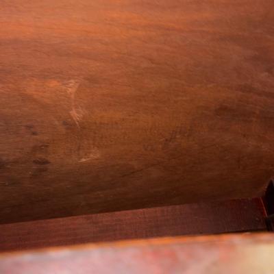 LOT 164B: Vintage Red Leather Top Coffee Table