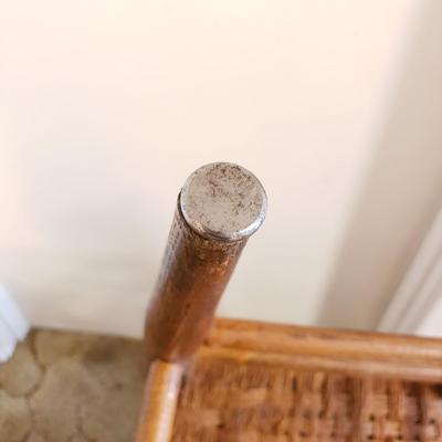 Pair of Ladder Back-Rush Seat Chairs (LR-KD)