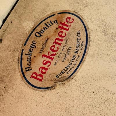 LOT 165B: Vintage Thayer High Chair & Hawkeye Quality Baskenette by Burlington Basket Company