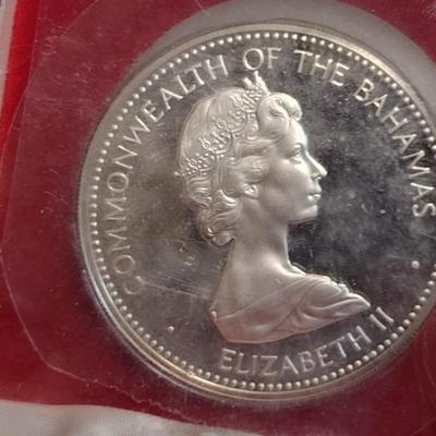 1973 Commonwealth of the Bahamas $10 Sterling Silver Proof Coin 10 July 1973 Independance 49 grams (#11)