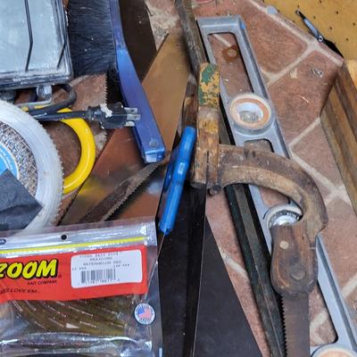 LOT 152B: Assorted Tool Lot Including Various Sized Saw's and More