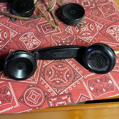 LOT 153B: Antique Western Electric 211 Rotary Wall Phone and Pair IBM Intercoms
