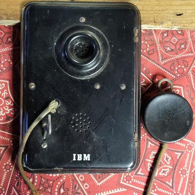 LOT 153B: Antique Western Electric 211 Rotary Wall Phone and Pair IBM Intercoms