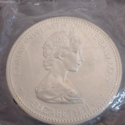 1973 Commonwealth of the Bahamas $10 Sterling Silver Uncirculated Coin 10 July 1973 Independance 49 grams (#18)