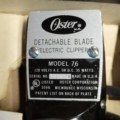 LOT 155B: Vintage Hair Cut Tools Including Clippers by Oster, Raycine and More