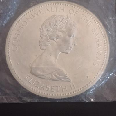 1973 Commonwealth of the Bahamas $10 Sterling Silver Uncirculated Coin 10 July 1973 Independance 49 grams (#19)